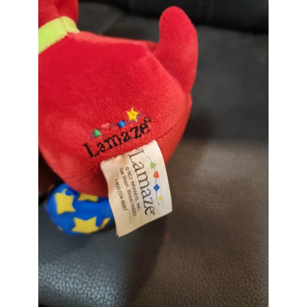 Vintage Rare HTF Lamaze Pup Squeak Puppy  Plush Rattle Toy Baby Einstein